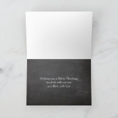 Chalk Board Rustic Pine Cone Feestdagen Kaart (Binnen)