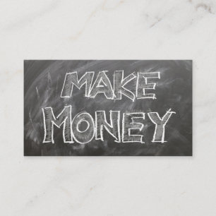 Chalk Board Style "Make Money"-kaart Visitekaartje