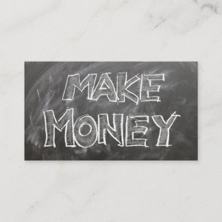 Chalk Board Style "Make Money"-kaart Visitekaartje