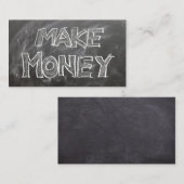 Chalk Board Style "Make Money"-kaart Visitekaartje (Voorkant / Achterkant)