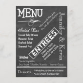 Chalk Board Typography Wedding Menu (Voorkant)