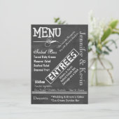 Chalk Board Typography Wedding Menu (Staand voorkant)
