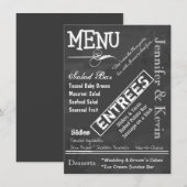 Chalk Board Typography Wedding Menu (Voorkant / Achterkant)
