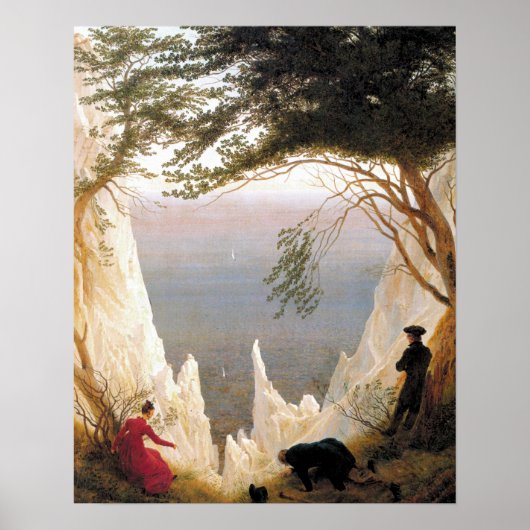 Chalk Cliffs on Rugen Caspar David Friedrich Poster (Voorkant)