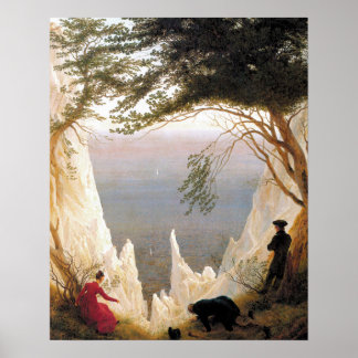 Chalk Cliffs on Rugen (Friedrich 1818) Poster