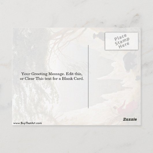 Chalk Cliffs on Rugen van Caspar David Friedrich Briefkaart (Achterkant)