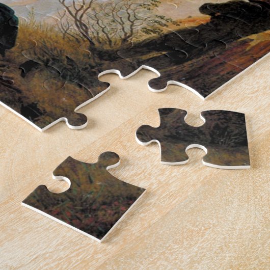 Chalk Cliffs on Rugen van Caspar David Friedrich Legpuzzel (Zijkant)