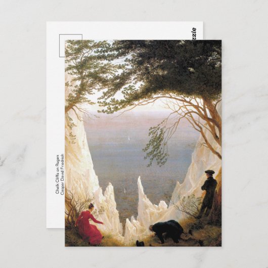 Chalk Cliffs on Rugen van Caspar David Friedrich P Briefkaart (Voorkant / Achterkant)