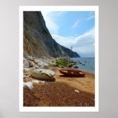 Chalk cliffs van Alum Bay Poster (Voorkant)