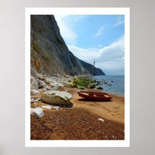 Chalk cliffs van Alum Bay Poster