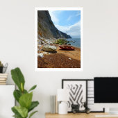 Chalk cliffs van Alum Bay Poster (Thuiskantoor)