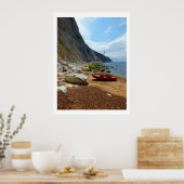 Chalk cliffs van Alum Bay Poster (Keuken)