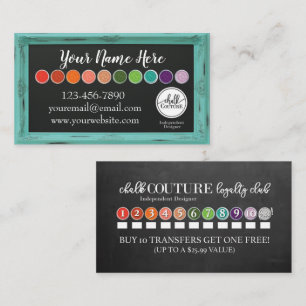 Chalk Couture op maat gemaakte visitekaart Visitekaartje