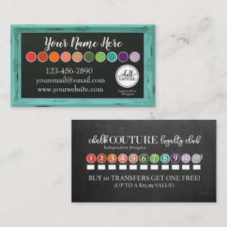 Chalk Couture op maat gemaakte visitekaart Visitekaartje
