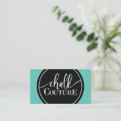 Chalk Couture op maat gemaakte visitekaartje (Staand voorkant)