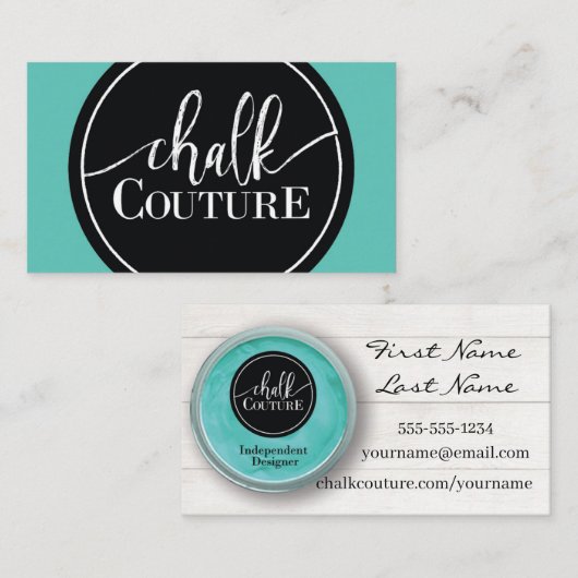 Chalk Couture op maat gemaakte visitekaartje (Voorkant / Achterkant)