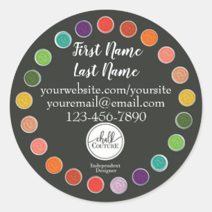 Chalk Couture Paste Palette Ronde Sticker