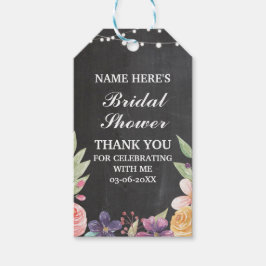 Chalk Dank u Label Rustieke Bloem Vrijgezellenfees Cadeaulabel