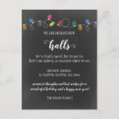 Chalk Decing the New Halls Moving Announcement Briefkaart (Voorkant)