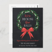 Chalk Decing the New Halls Moving Announcement Briefkaart (Voorkant / Achterkant)