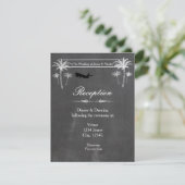 Chalk Destination Travel Wedding Reception Kaart (Staand voorkant)