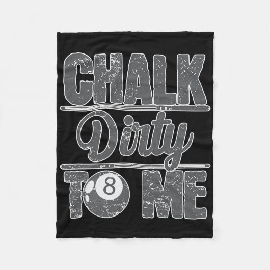 Chalk Dirty To Me Biljart 8 Fleece Deken (Voorkant)