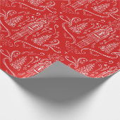 Chalk doodle nutcracker Christmas Wrapping Paper Cadeaupapier (Hoek)