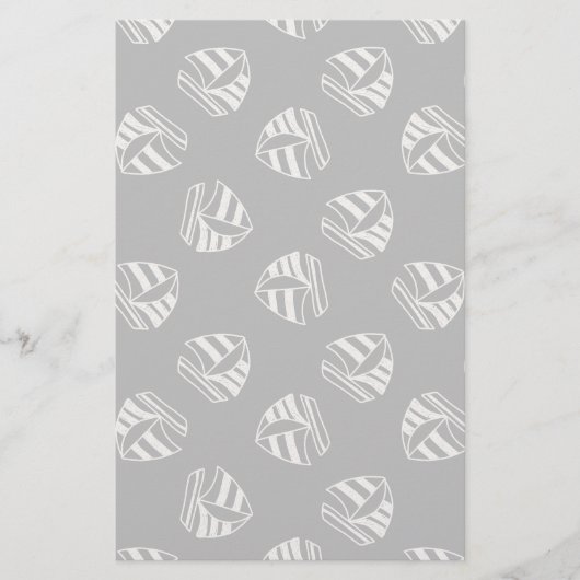 Chalk Drawn Sailboat Pattern Briefpapier (Voorkant)