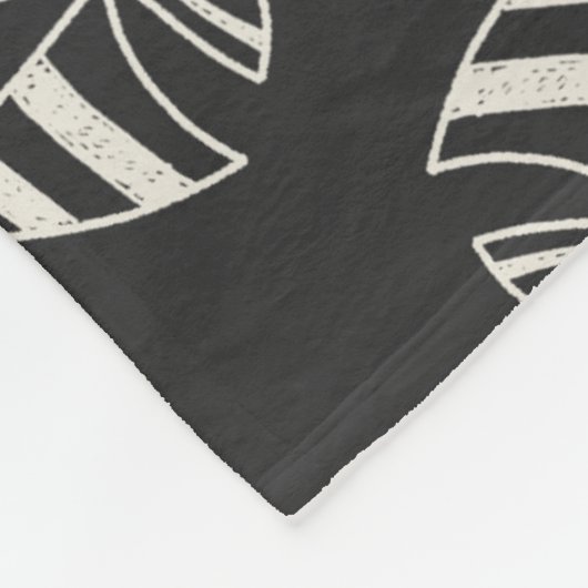 Chalk Drawn Sailboat Pattern Fleece Deken (Hoek)