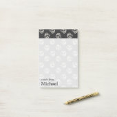 Chalk Drawn Sailboat Pattern | Jouw namen toevoege Post-it® Notes (Op bureau)