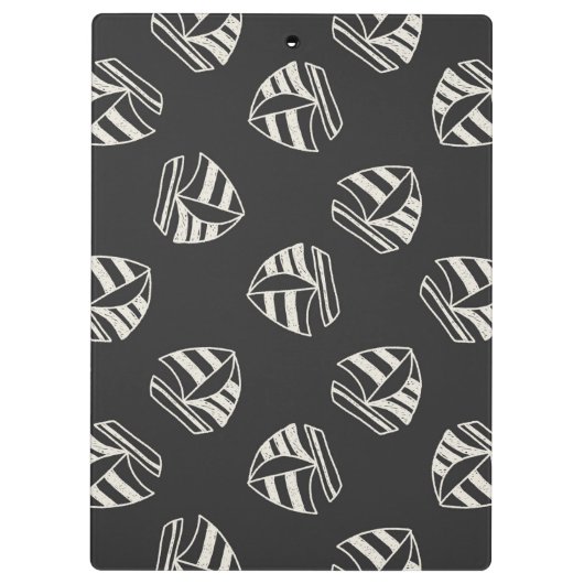 Chalk Drawn Sailboat Pattern Klembord (Achterkant)