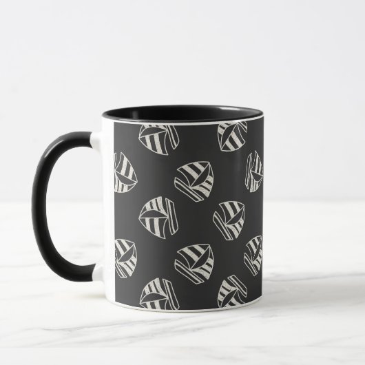 Chalk Drawn Sailboat Pattern Mok (Links)