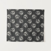 Chalk Drawn Sailboat Pattern Wandkleed (Voorkant (horizontaal))