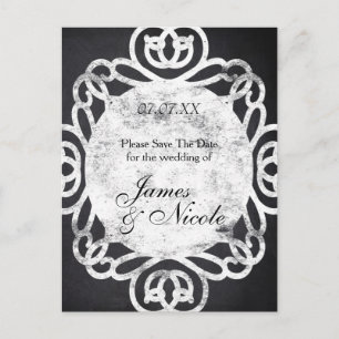Chalk Elegant Wedding Save Date Briefkaart