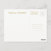 Chalk & Faux Gold Foil Graduat Dank u briefkaart (Achterkant)