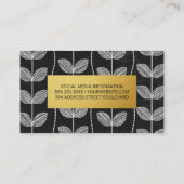 Chalk Flower Doodles Visitekaartje (Achterkant)