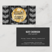 Chalk Flower Doodles Visitekaartje (Voorkant / Achterkant)