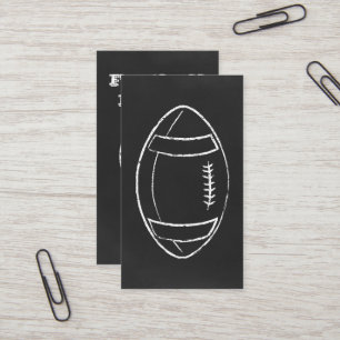 chalk football player-kaart visitekaartje