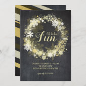 Chalk Full Merry Glam kerstfeest uitnodiging (Voorkant / Achterkant)