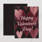 Chalk Full Of Hearts Valentine's Day Feestdagenkaart (Voorkant / Achterkant)