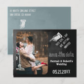 Chalk  Fun Wedding Save the Date Aankondigingskaart (Voorkant / Achterkant)