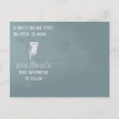 Chalk  Fun Wedding Save the Date Aankondigingskaart (Achterkant)