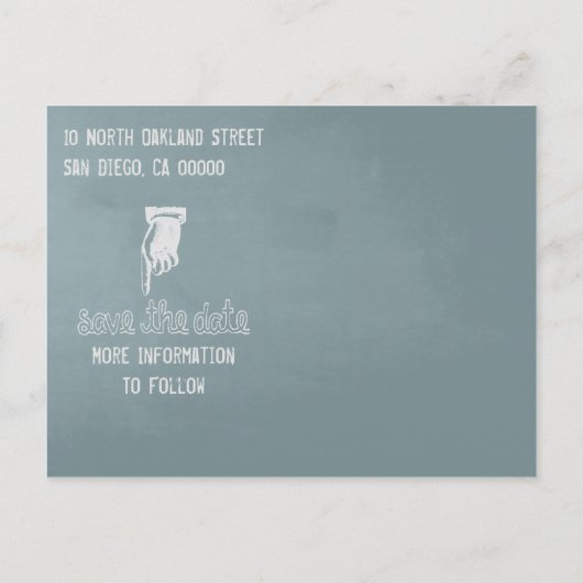 Chalk Fun Wedding Save the Date Aankondigingskaart (Achterkant)