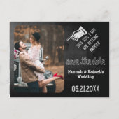 Chalk  Fun Wedding Save the Date Aankondigingskaart (Voorkant)