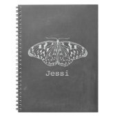 Chalk Geïnspireerd witboek rondvlieger spiral note Notitieboek (Voorkant)