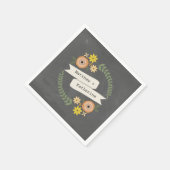 Chalk Geïnspireerd Wreath Wedding Napkins Servet (Hoek)