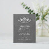 Chalk Geïnspireerde Butterfly Wedding Invite Kaart (Staand voorkant)
