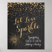 Chalk Glitter Let Love Sparkle, Sparkler Send Poster (Voorkant)