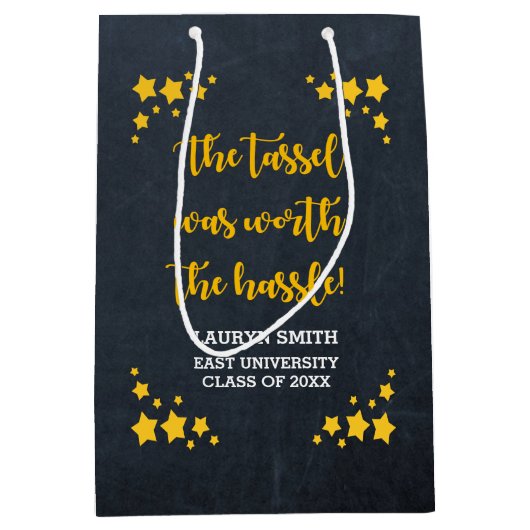 Chalk Gold Star - Speciaal Afstuderen Medium Cadeauzakje (Voorkant)
