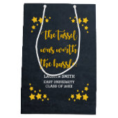 Chalk Gold Star - Speciaal Afstuderen Medium Cadeauzakje (Achterkant)